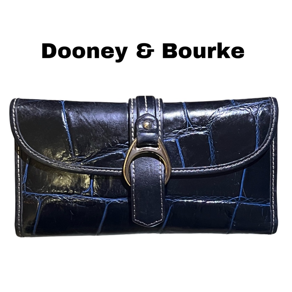Dooney & Bourke Women's Black and Blue Wallet